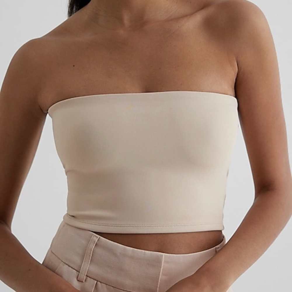 Express Body Contour Tube Top L – Strapless Nude Beige Seamless NWT